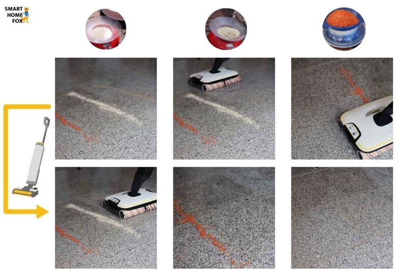 Karcher FC 7 убирает сухую грязь.